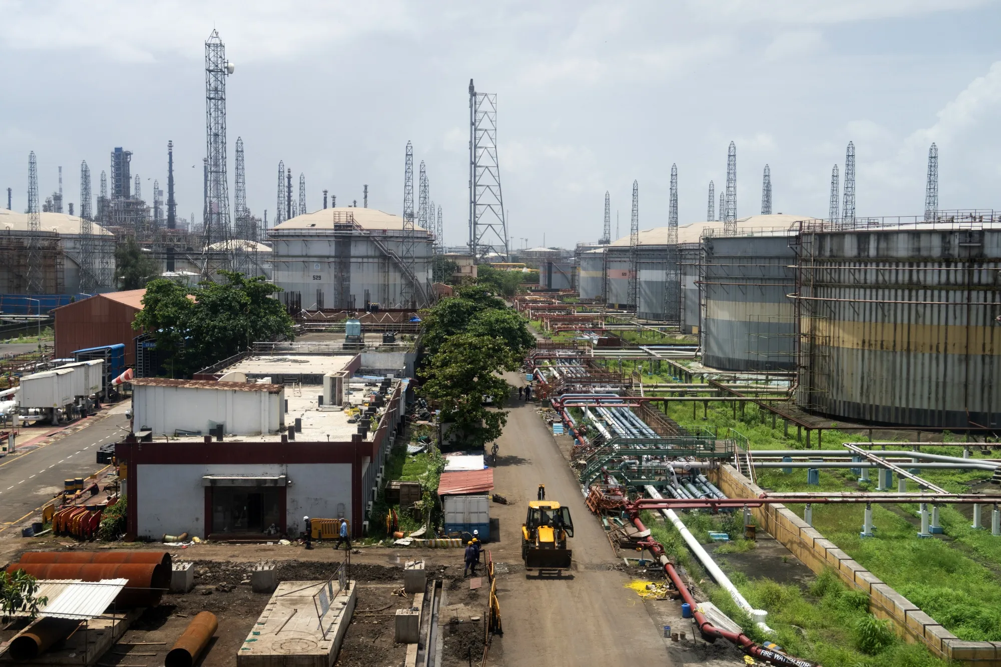 Storage tanks at a refinery in Mumbai.