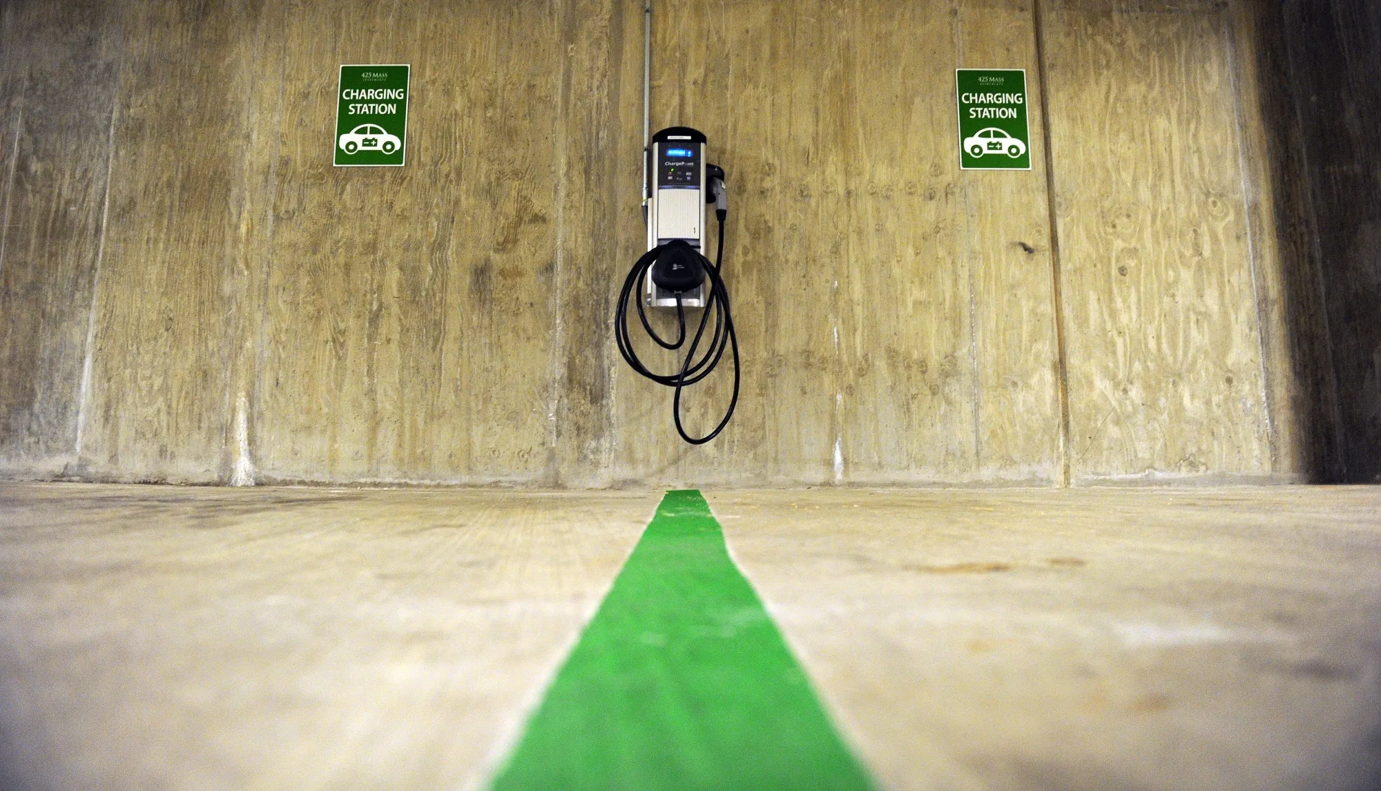 A residential electric car charging station in&nbsp;Washington, DC.&nbsp;