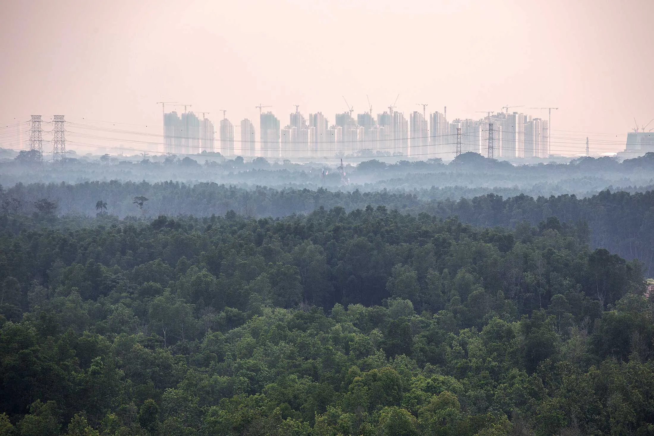 Forest City, a development built on reclaimed land off the coast of Malaysia.