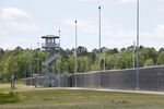 A guard tower at the Lee Correctional Institution in Bishopville, Lee County, South Carolina