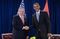 Obama Meets Raul Castro at the UN Headquarters in 2015