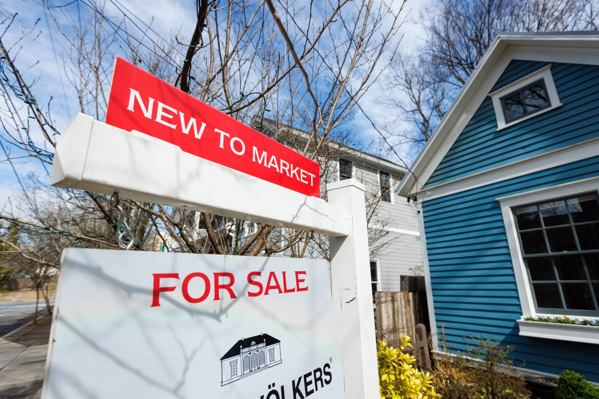 A "For Sale" sign outside of a home in Atlanta, Georgia.