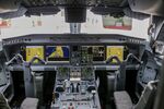 The cockpit of an Embraer E195-E2 aircraft&nbsp;in Hyderabad, India.