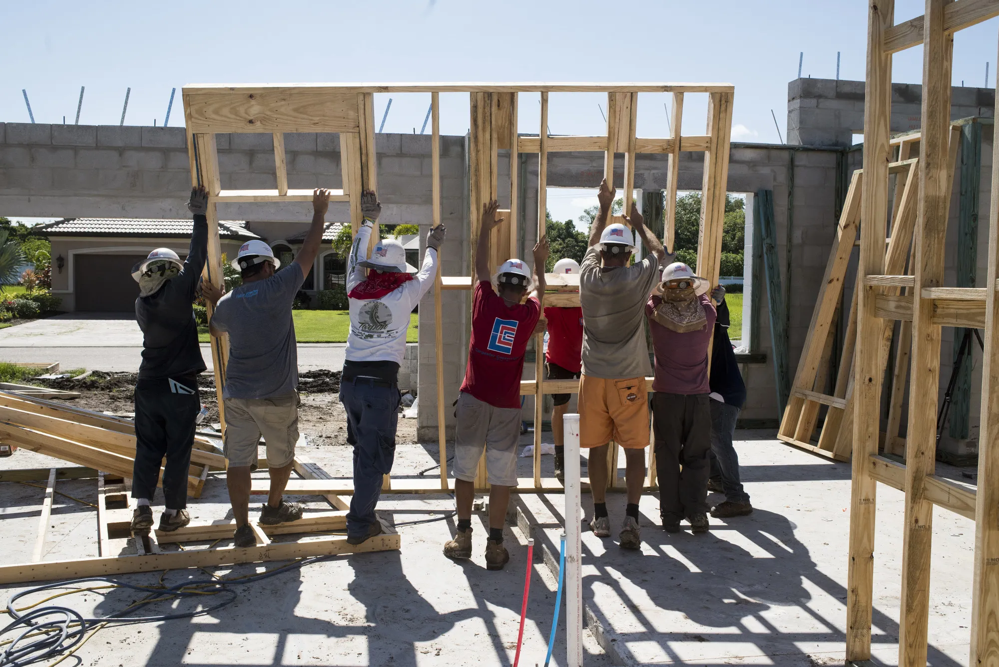 Construction At An M/I Homes Inc. Housing Development Ahead Of Housing Starts Figures