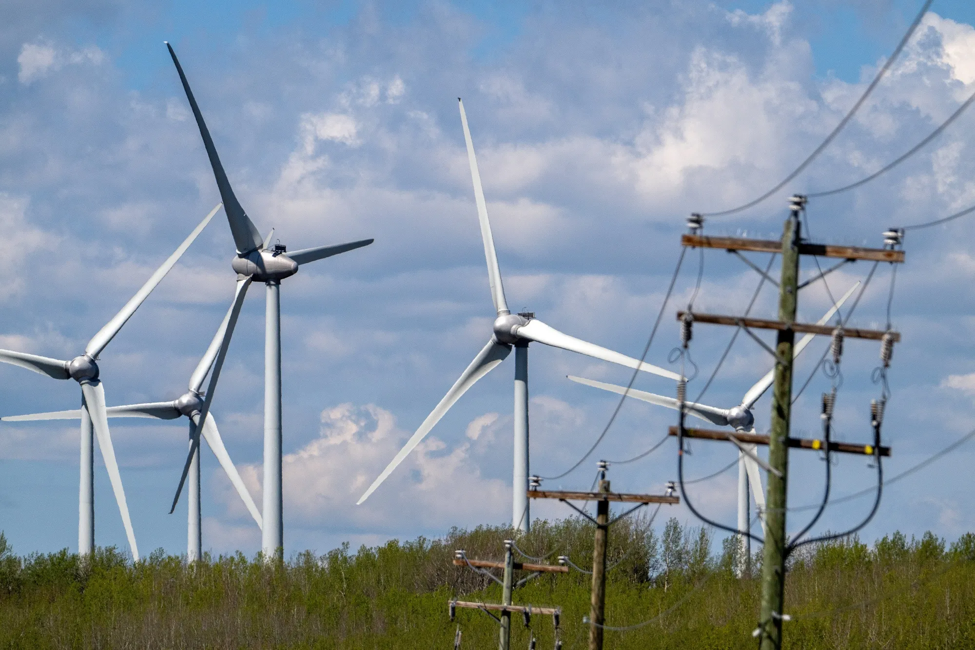 Wind turbines at the Bear Mountain Wind Park in Canada, on Thursday, May 23, 2024.&nbsp;