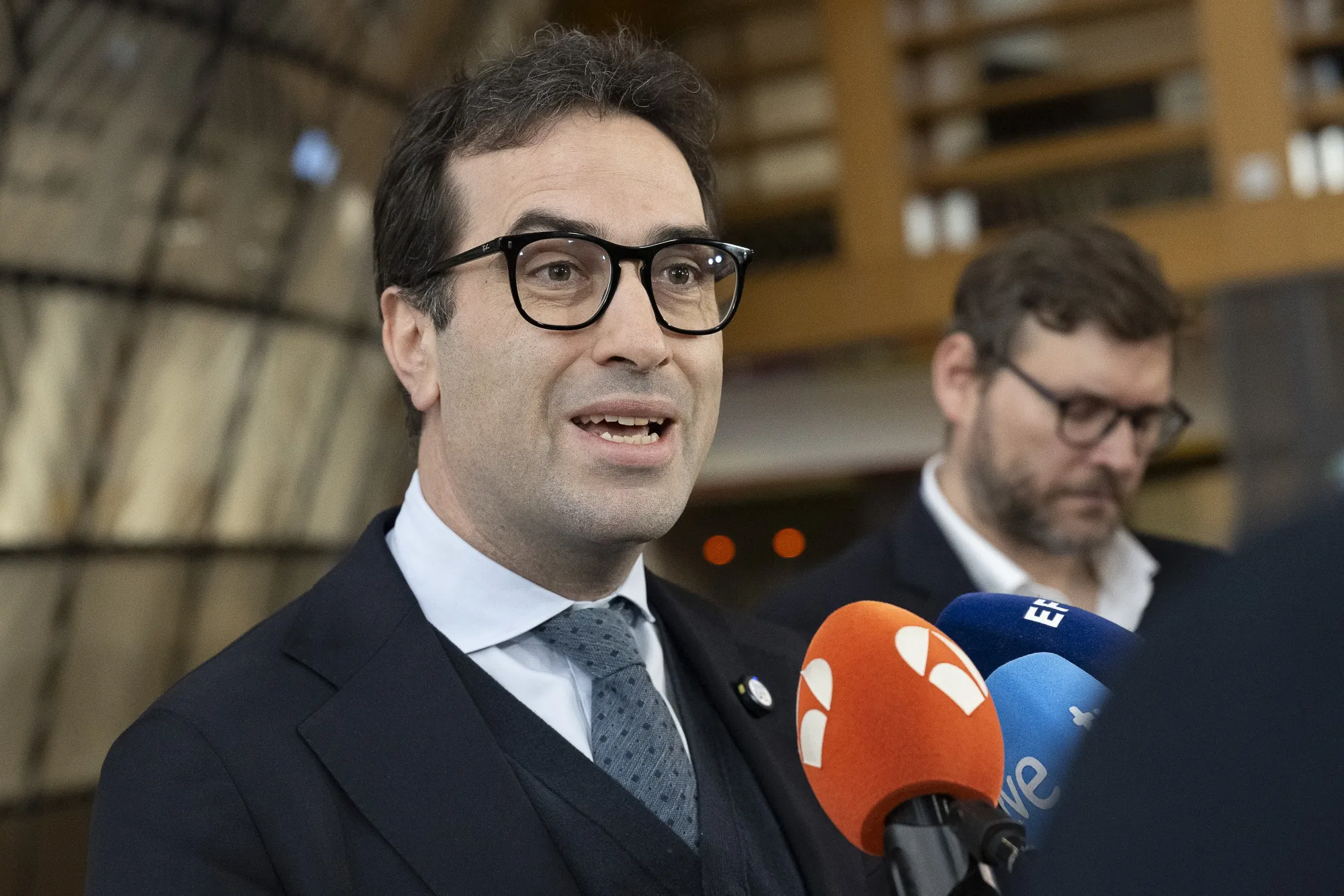 Carlos Cuerpo attends a Eurogroup meeting in Brussels, on May 4.