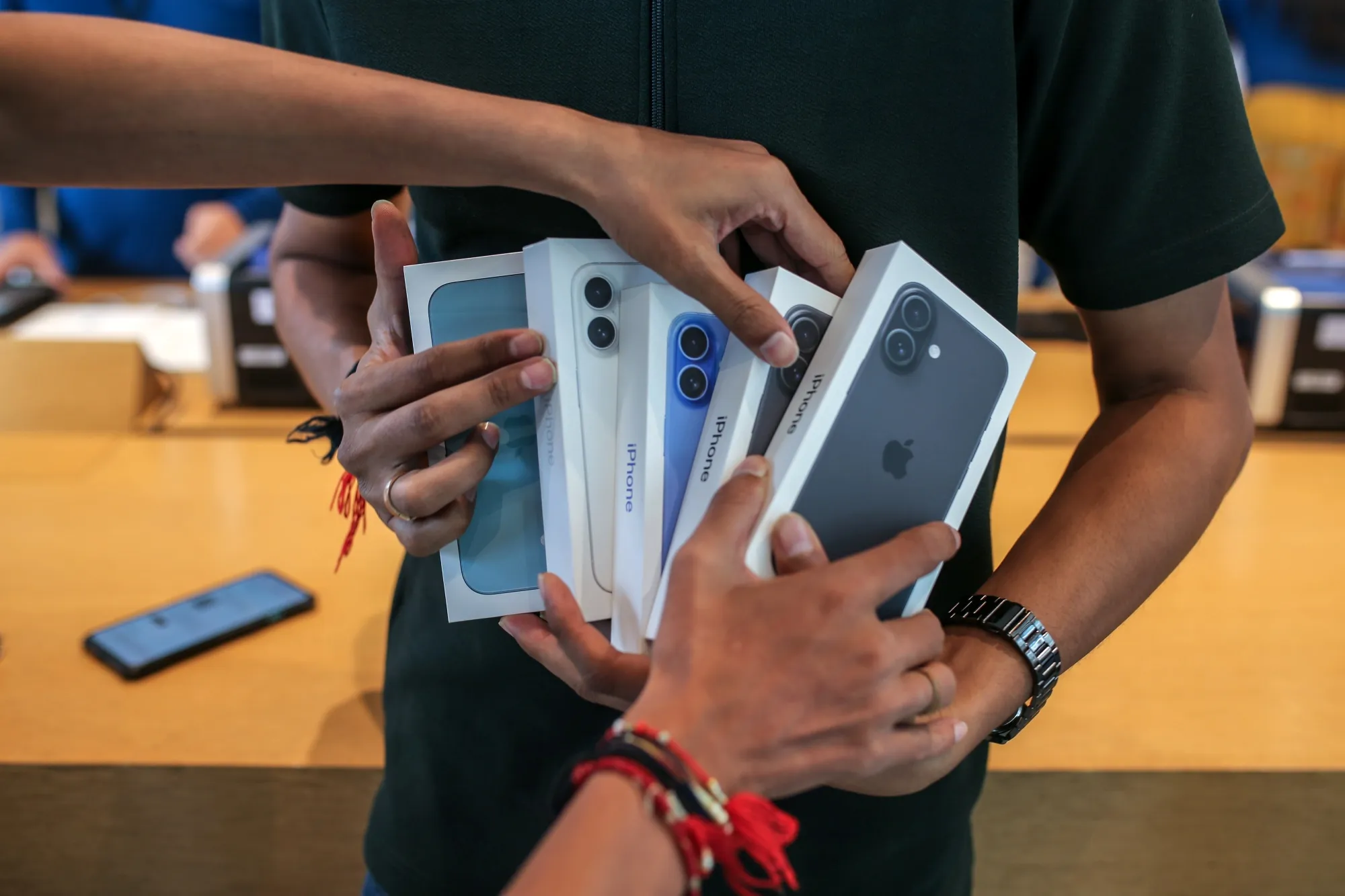 Of the total India production, Apple exported 1.5 trillion rupees ($17.4 billion) in iPhones from the region in the fiscal year through March 2025.