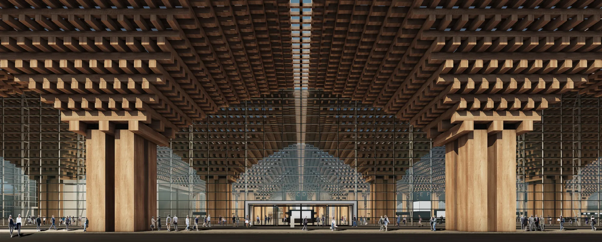 Rendering of Suvarnabhumi Terminal II design proposal.