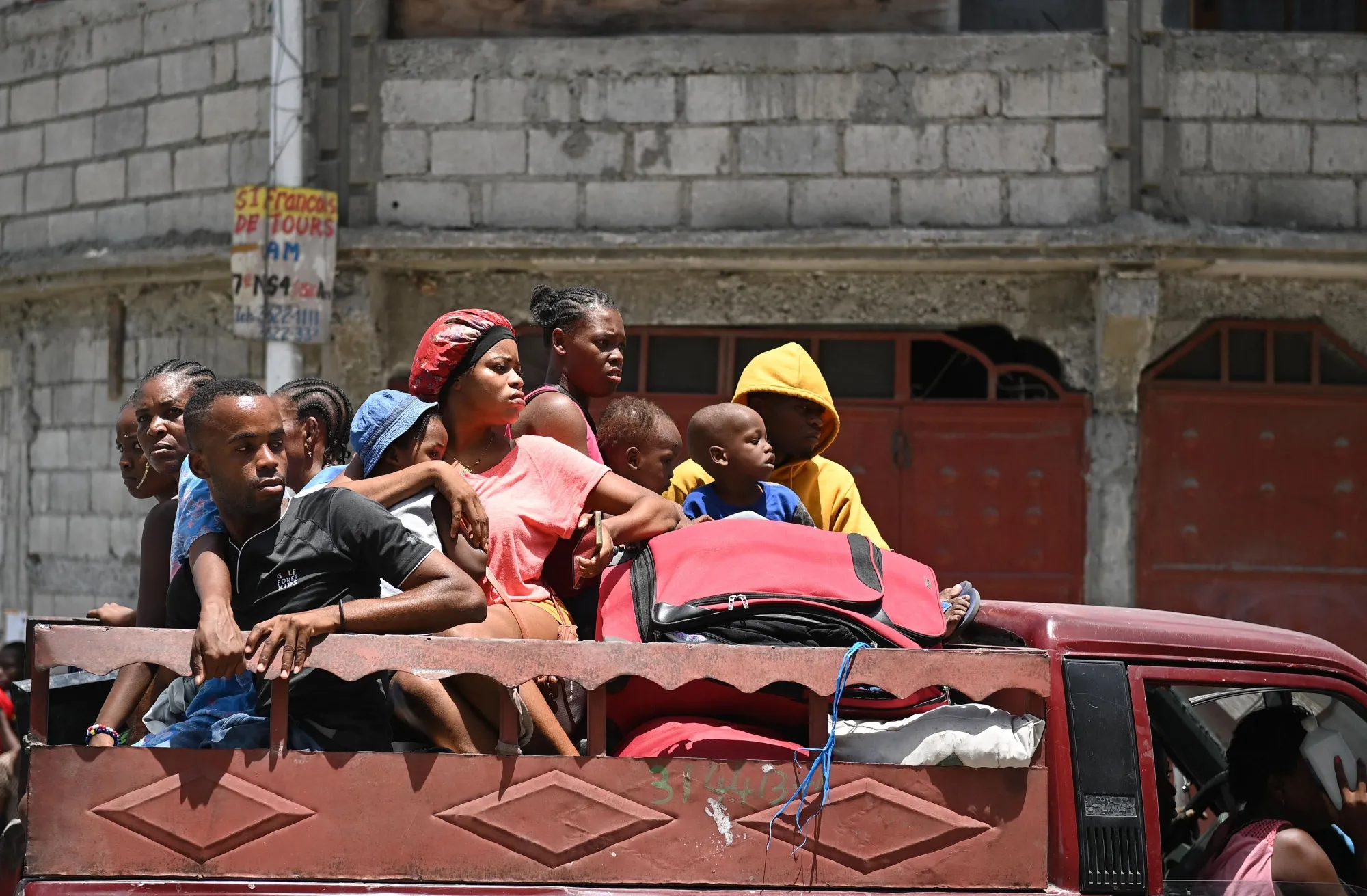Fleeing&nbsp;Port-au-Prince on August 15, 2023.