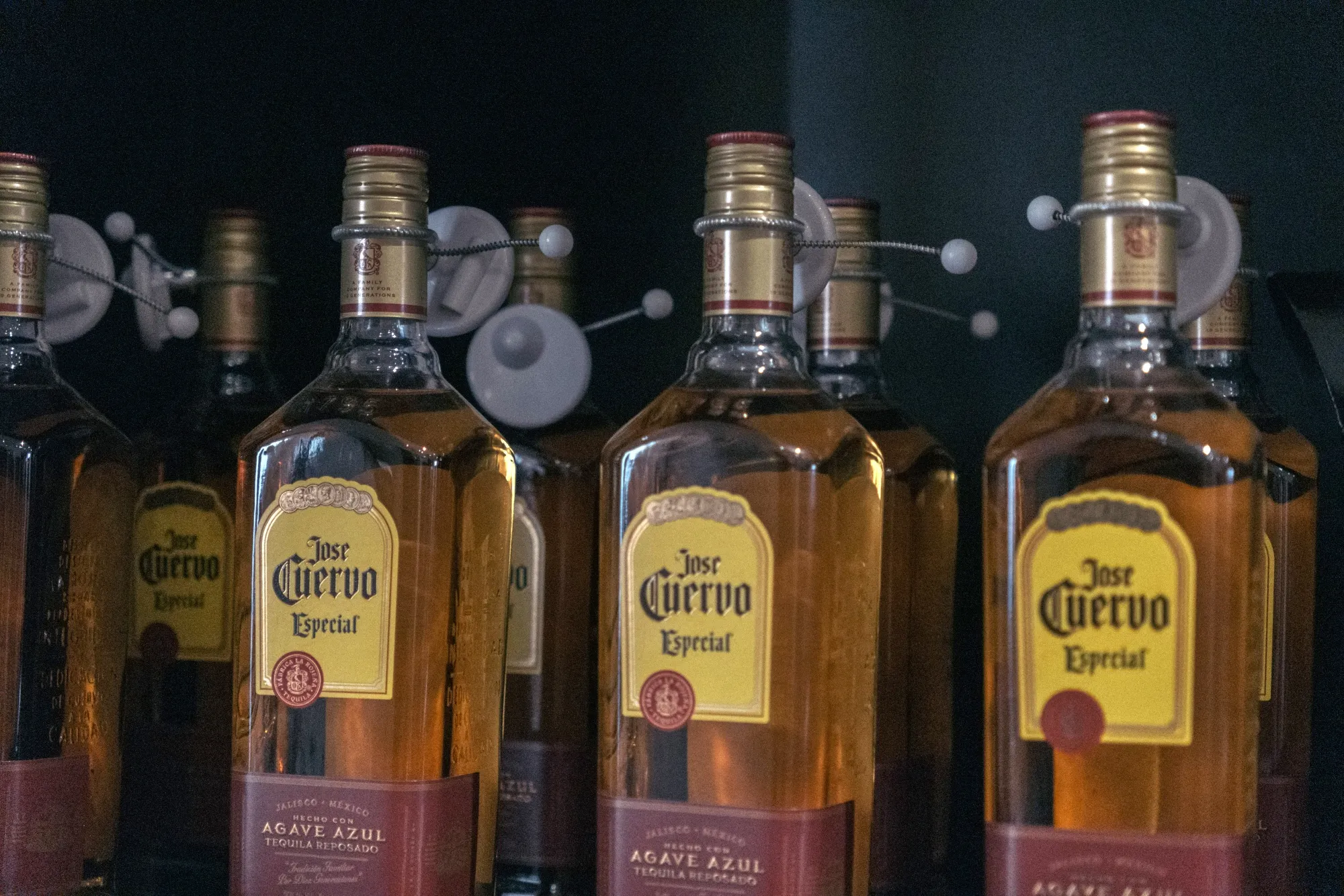 Bottles of tequila for sale at the José Cuervo distillery in Tequila, Jalisco state. 
