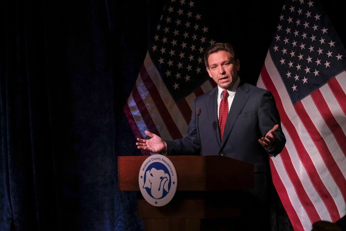 Florida Governor Ron DeSantis Delivers Keynote At Midland Republican Party Event