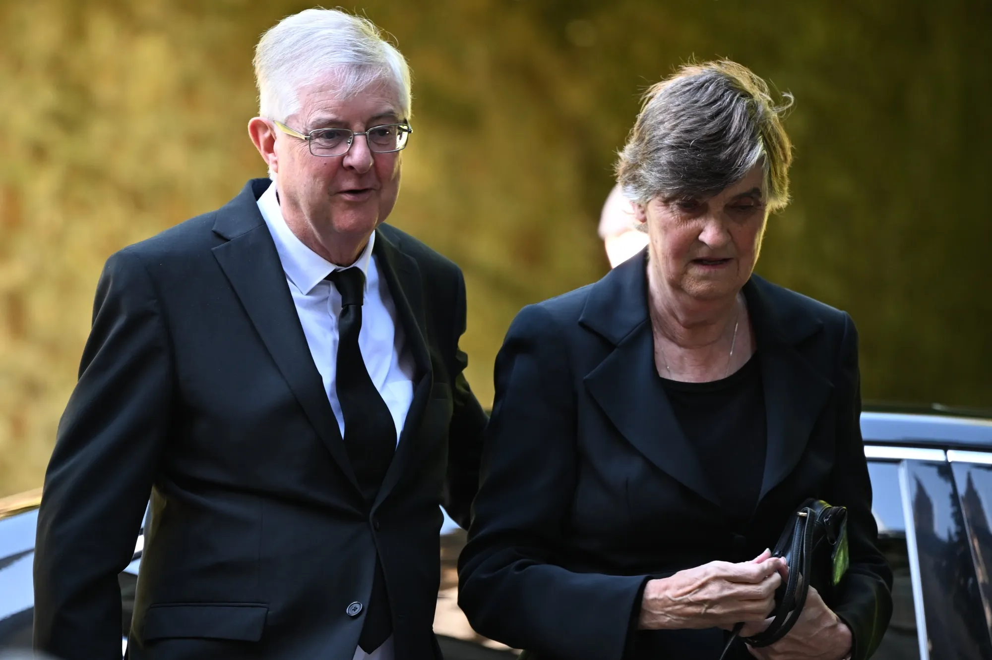 Mark Drakeford and his wife, Clare Drakeford.