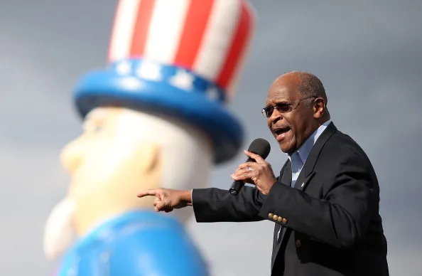 Herman Cain at a political rally in 2012.