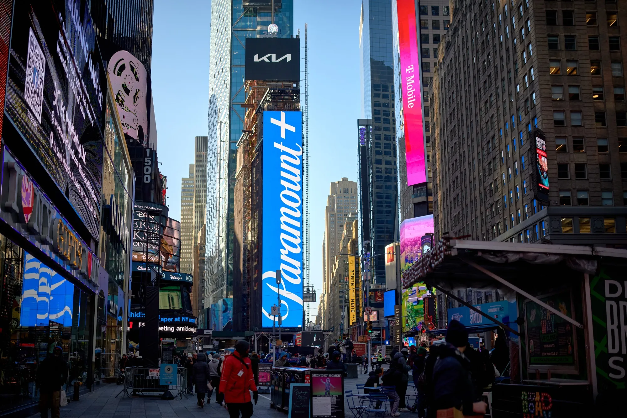 Paramount+ signage in New York.