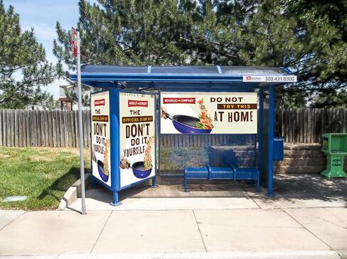 Noodles & Co. bus-stop ad