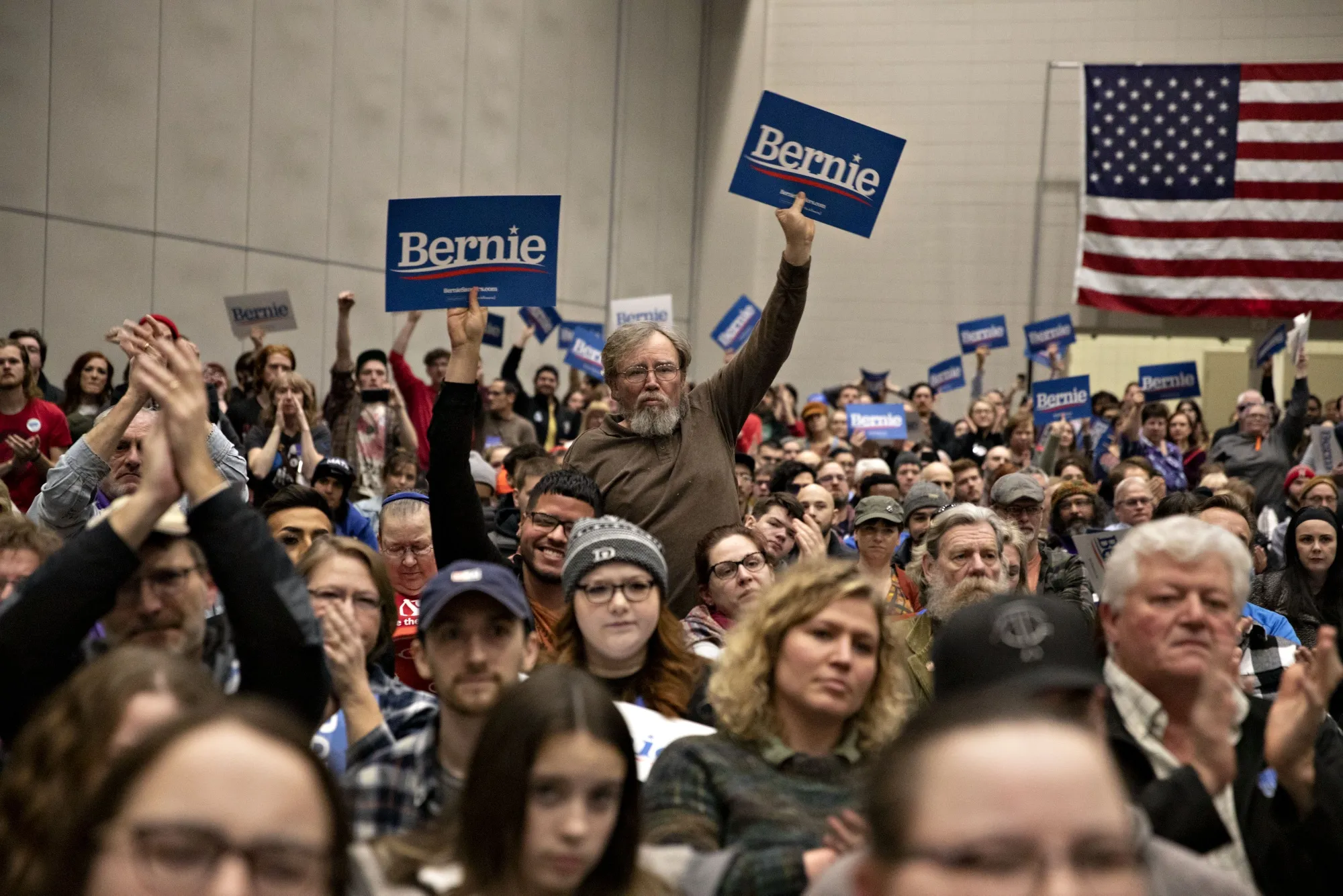 Senator Bernie Sanders Holds Iowa Campaign Event With Alexandria Ocasio-Cortez