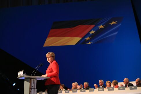 Angela Merkel, at the CDU party conference in Essen, Germany