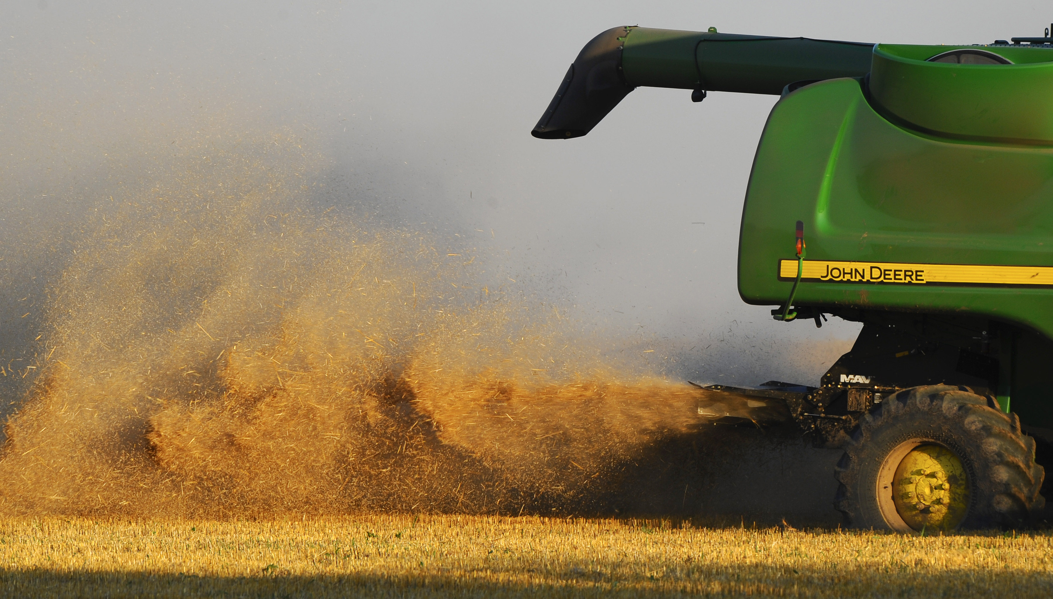 A combine harvester.