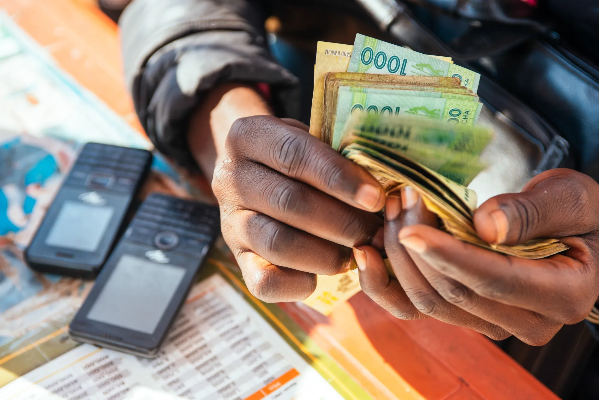 Malawian kwatcha banknotes.