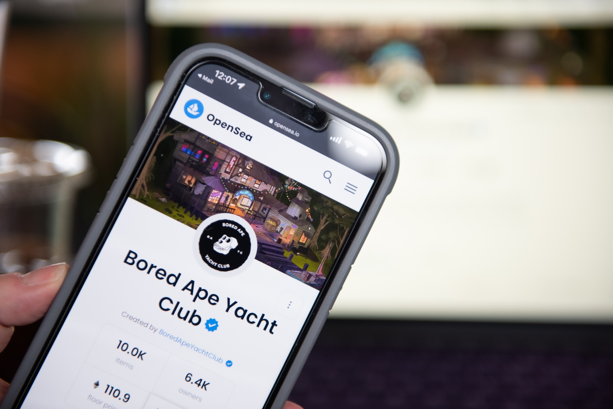 The Bored Ape Yacht Club NFT&nbsp;collection on the OpenSea marketplace.