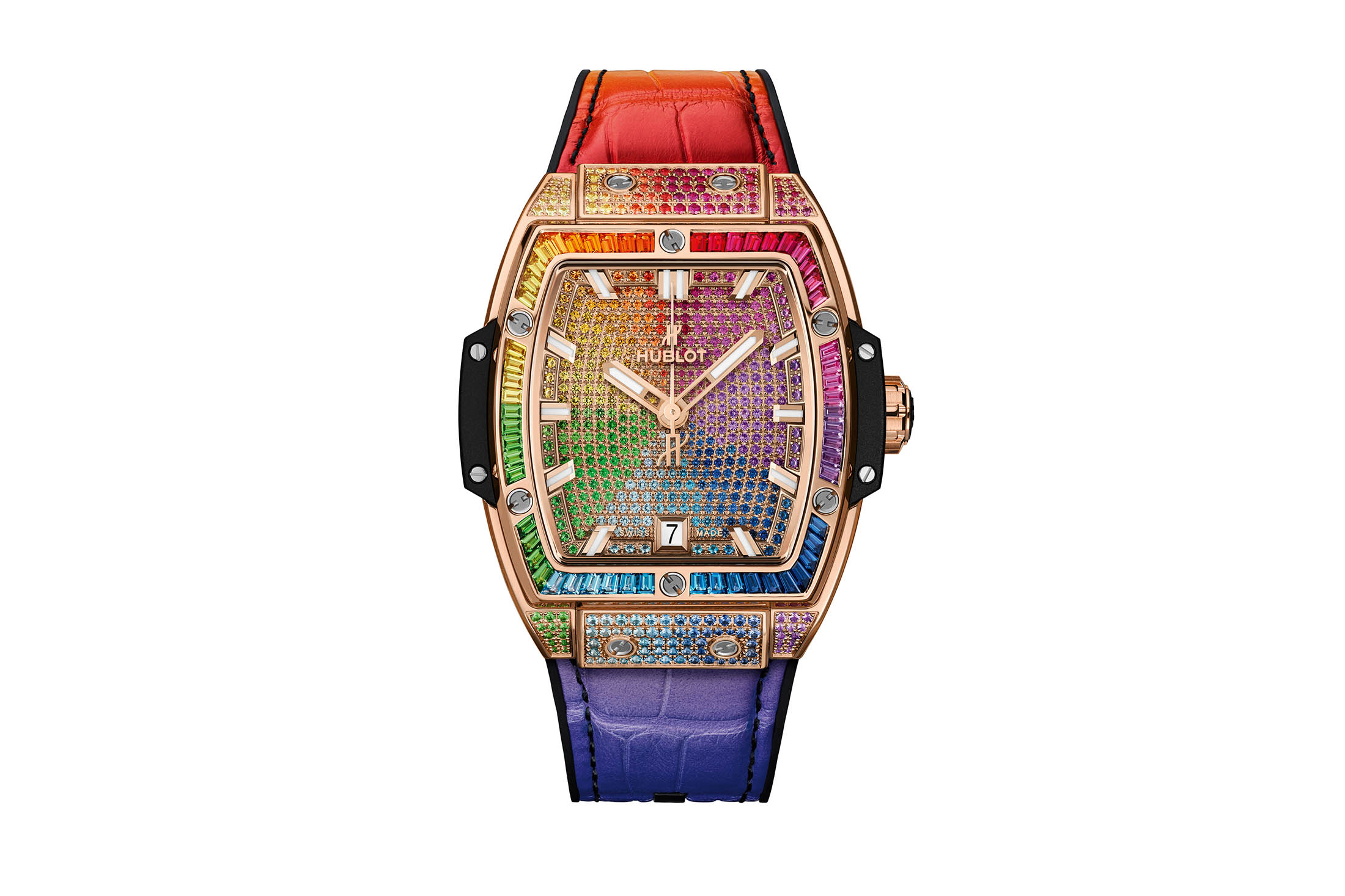 Rainbow clearance diamond watch