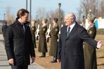 Sebastian Kurz and Alexander Lukashenko in Minsk, Mar. 28.