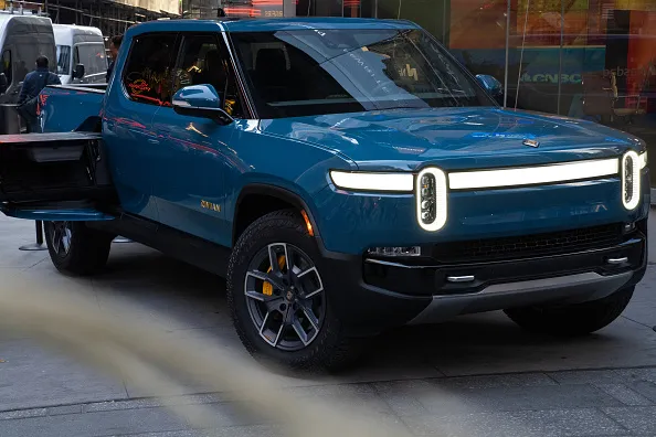 Rivian’s electric pickup truck.