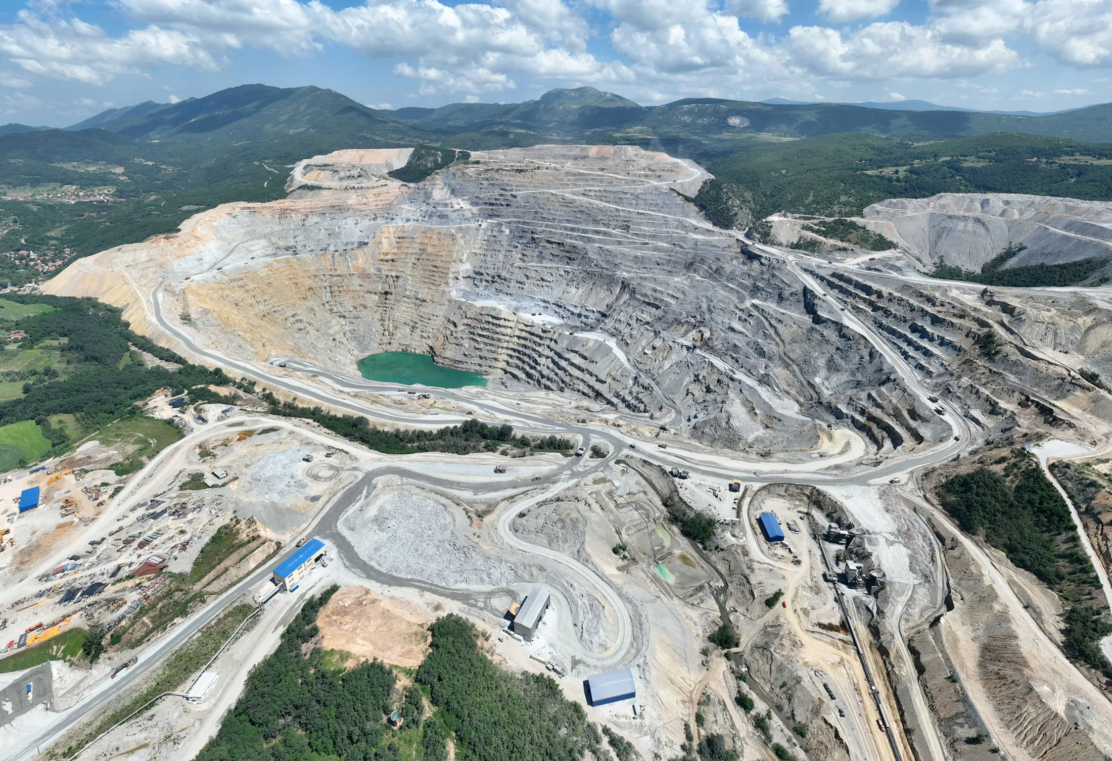 The Veliki Krivelj&nbsp;mine, operated by Zijin Mining Group&nbsp;in Serbia, in September 2023.&nbsp;Zijin Mining digs up gold, copper and lithium across multiple continents.