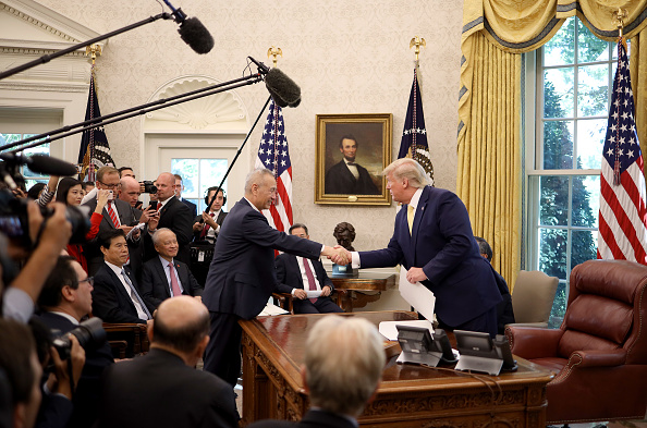 President Trump Meets With China's Vice Premier Amid Trade Talks In Washington
