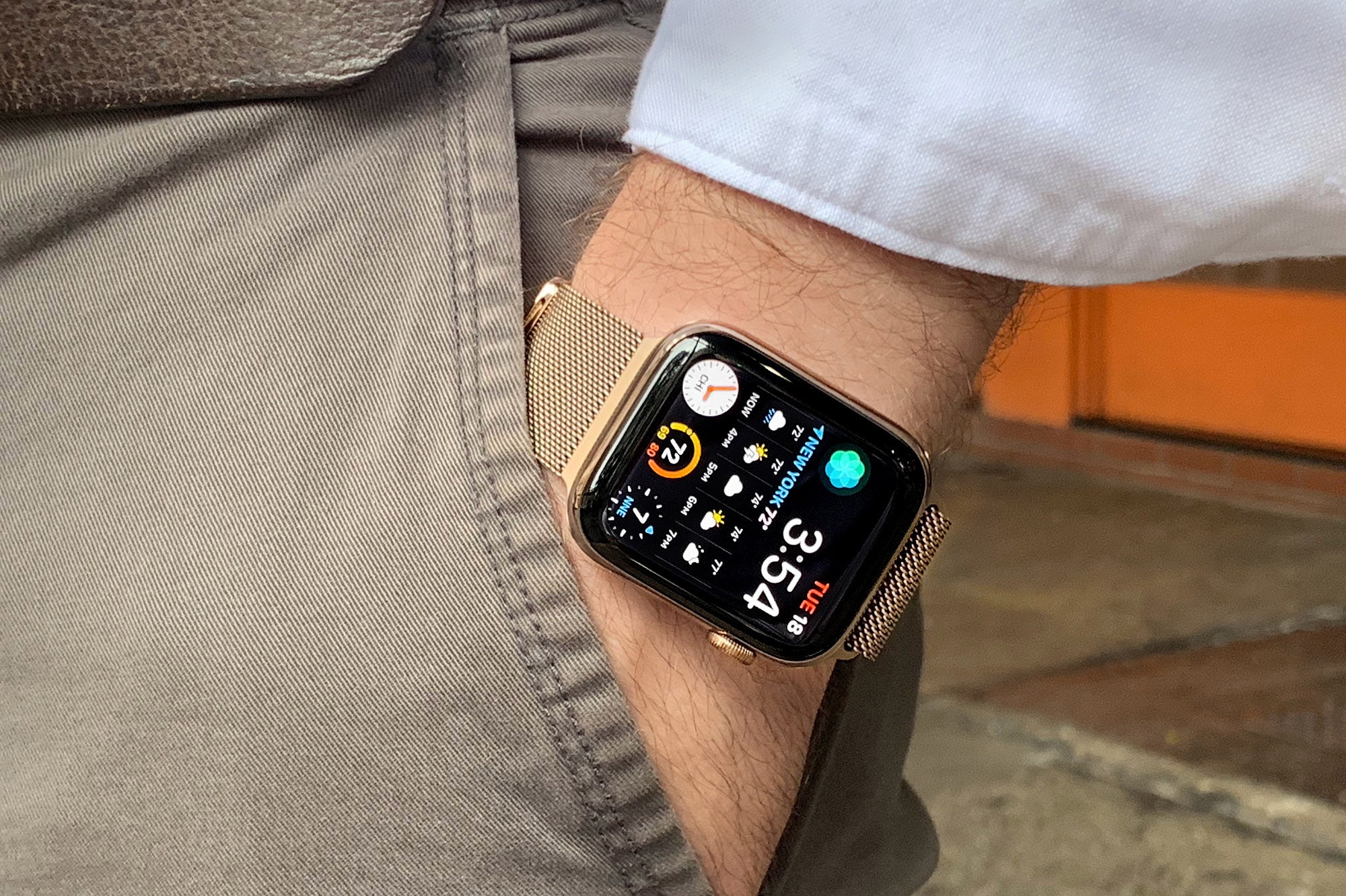 Series 4 store stainless steel gold