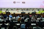 COP30 President Andre Correa do Lago, center, speaks during a plenary session of the COP30 UN Climate Change Conference in Belem, Para state, Brazil on November 21, 2025.