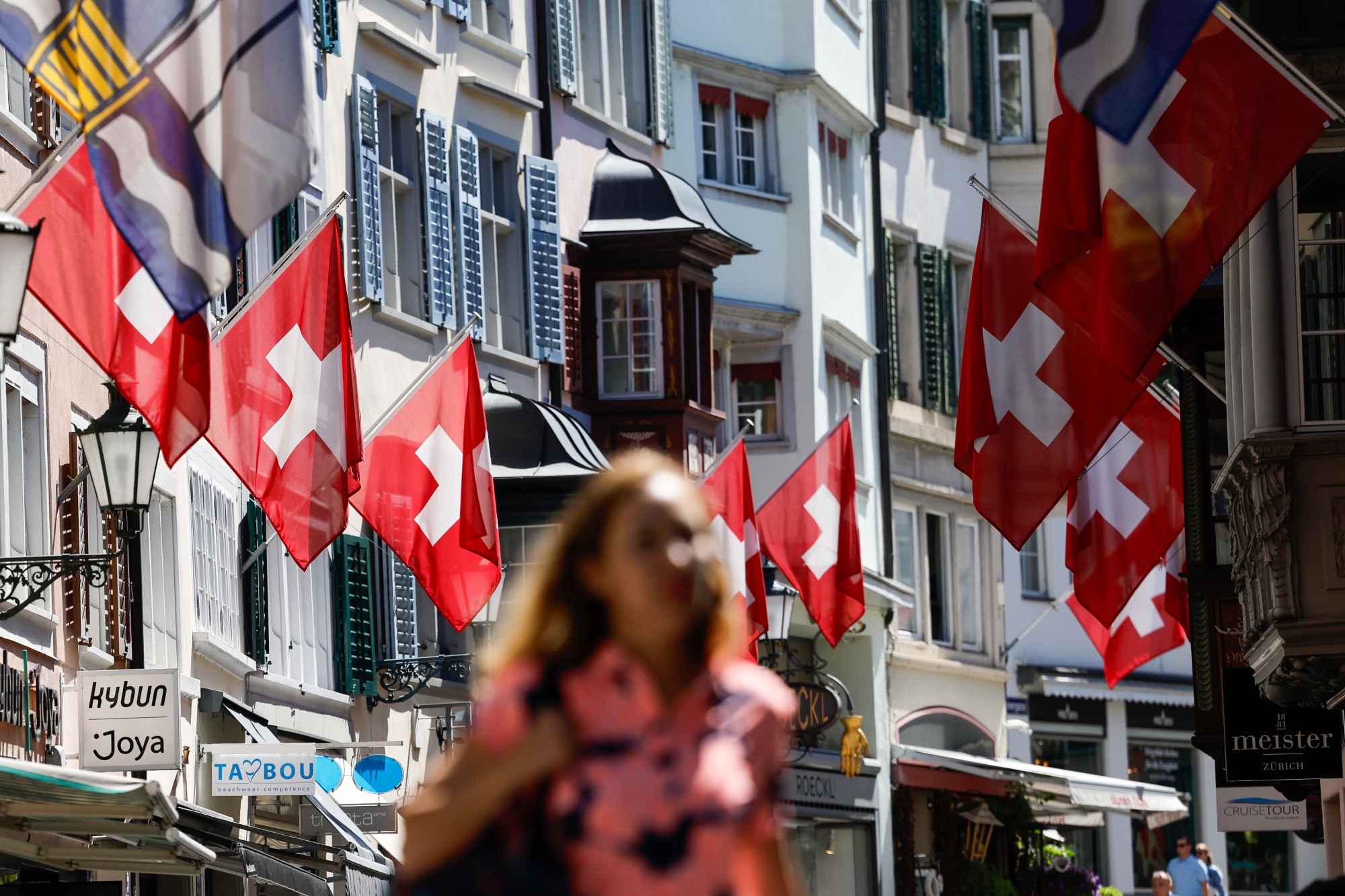 On June 14, Switzerland will vote on a plan to cap the population at 10 million. Photographer: Stefan Wermuth/Bloomberg