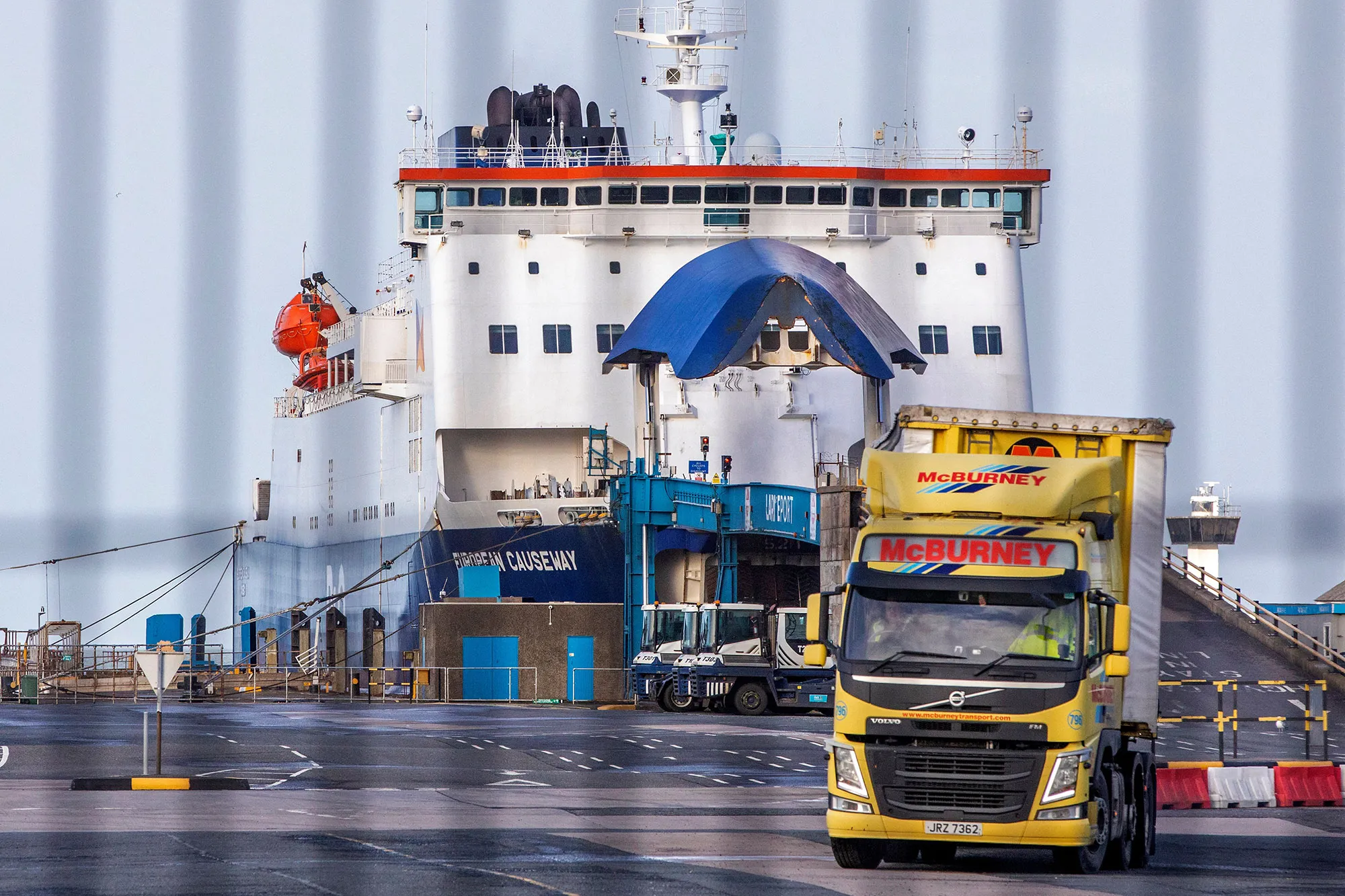 The port of Larne on the north-east coast of Northern Ireland.