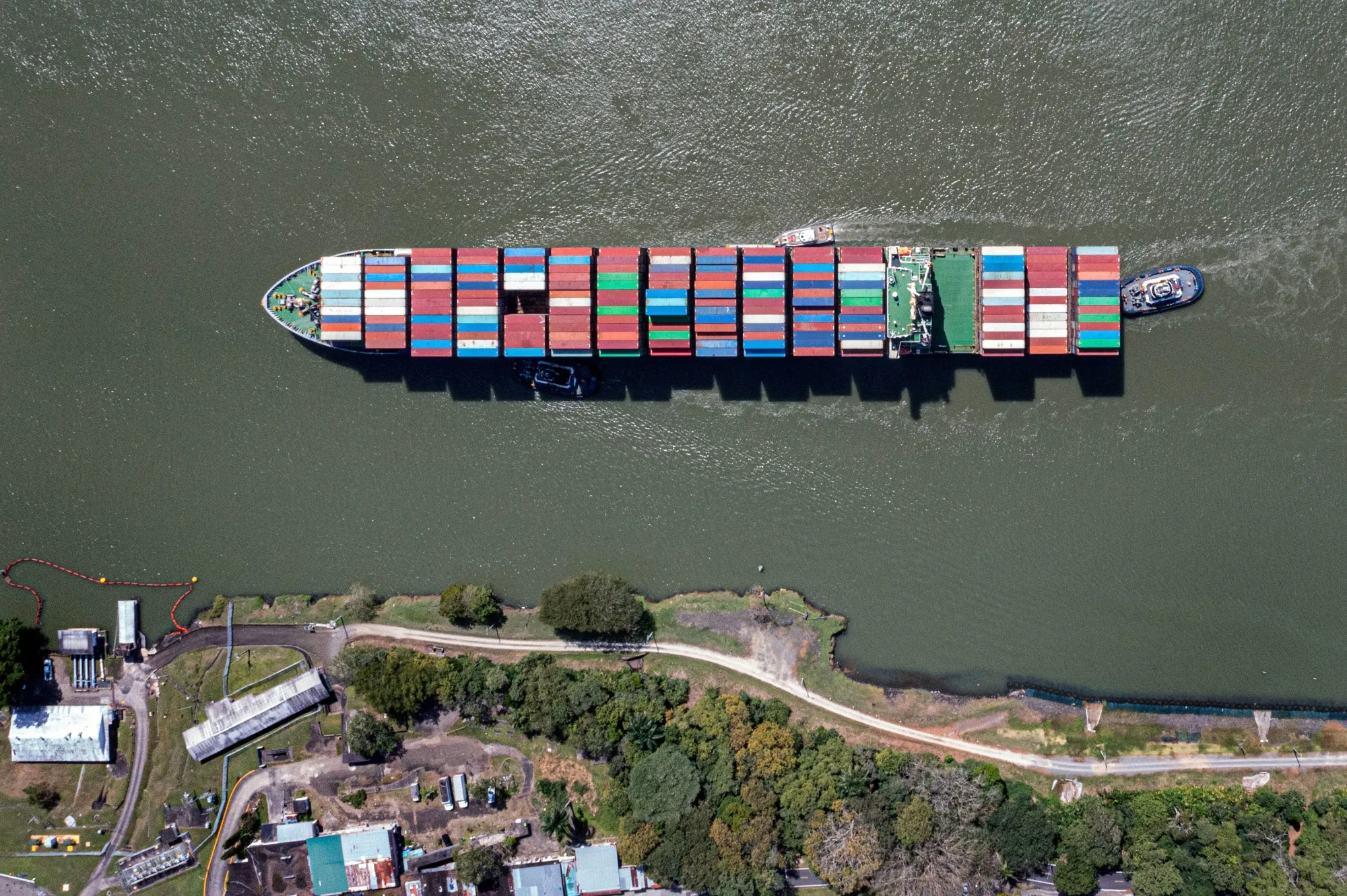 The Pedro Miguel Locks area of the Panama Canal.