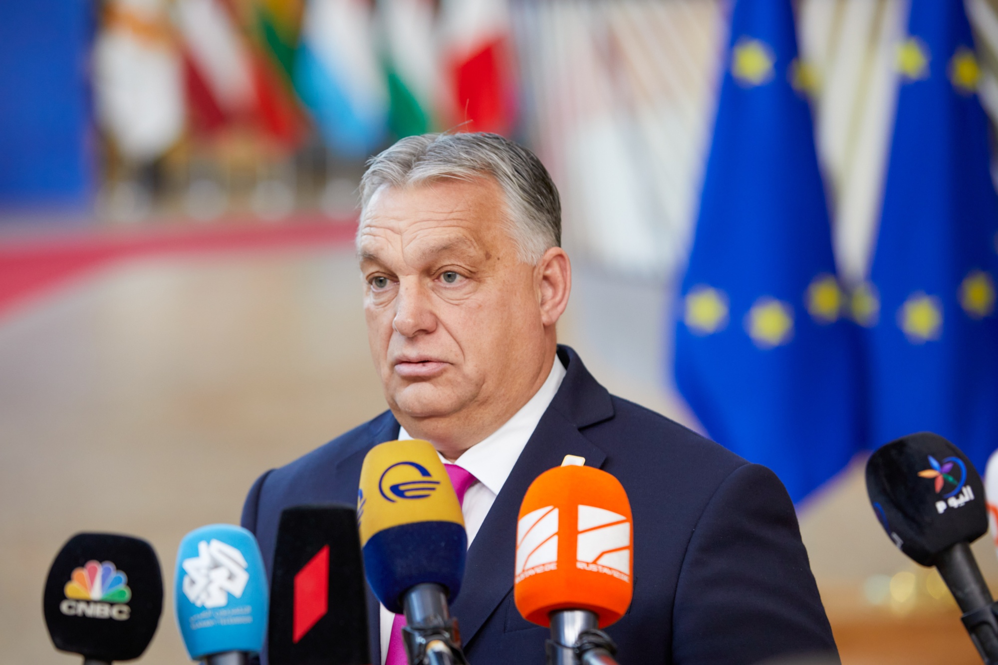 Viktor Orban, Hungary's prime minister, at a summit of European Union leaders in Brussels.