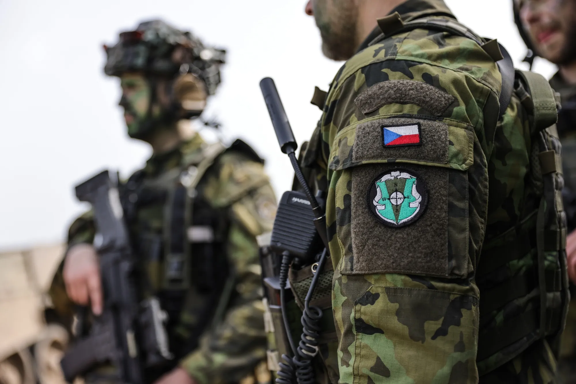 Czech soldiers&nbsp;during military exercises.