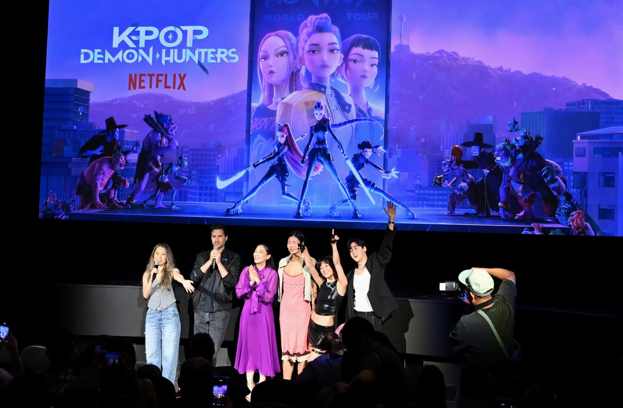 A KPop Demon Hunters sing-along event at Paris Theater in New York on Aug. 23, 2025.