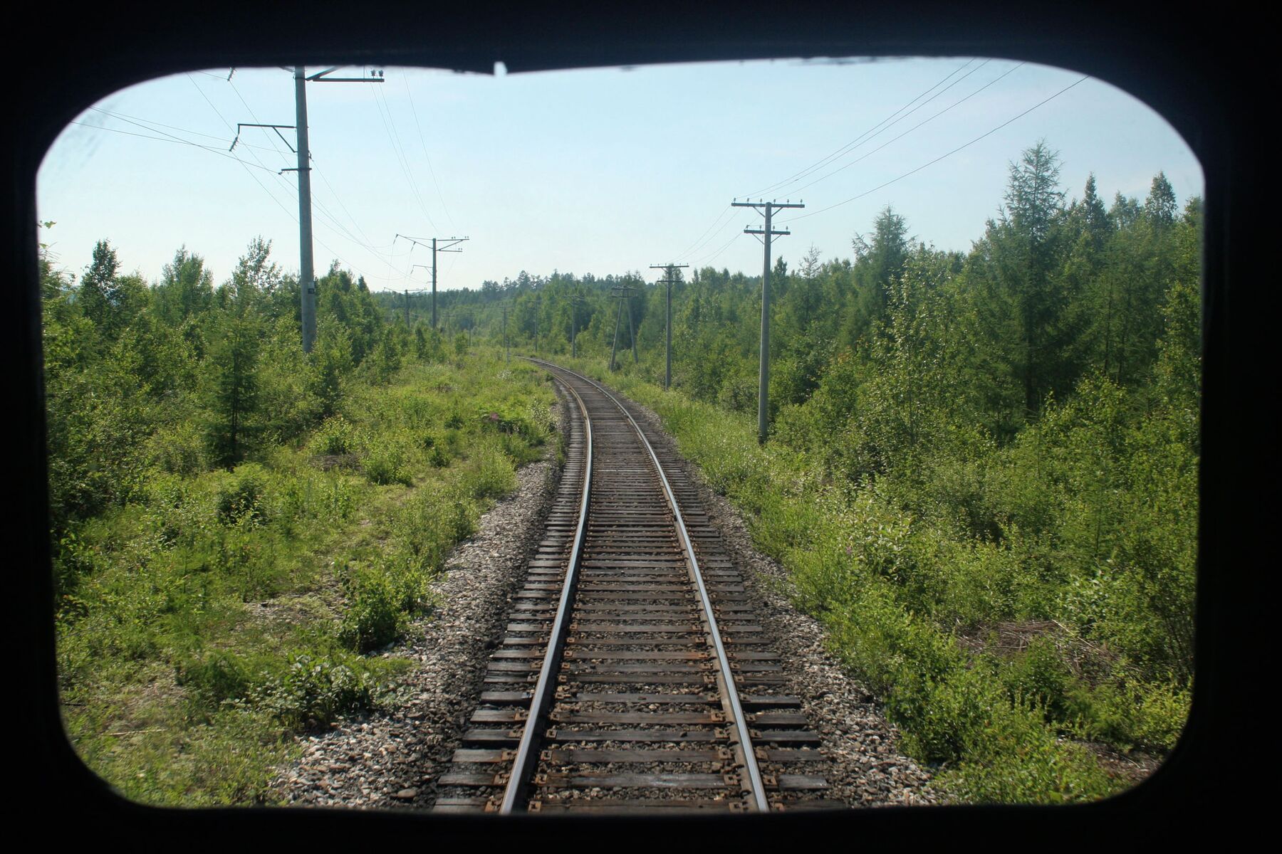 A moment on the Trans-Siberian railway line.