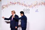 首脳会談直前の安倍首相とトランプ大統領