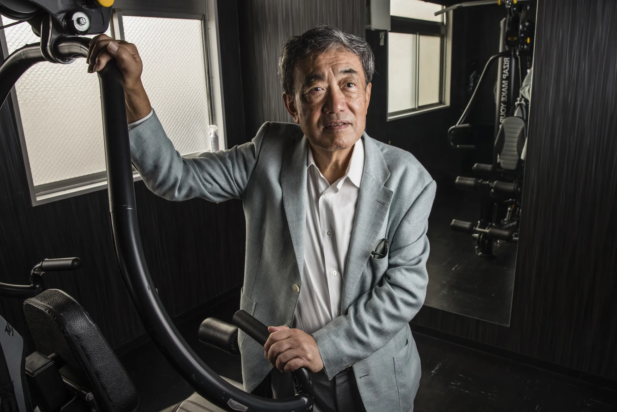 Akira Matsumoto at Rizap gym in Tokyo.