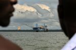 An oil rig sits in Nigeria's delta region.