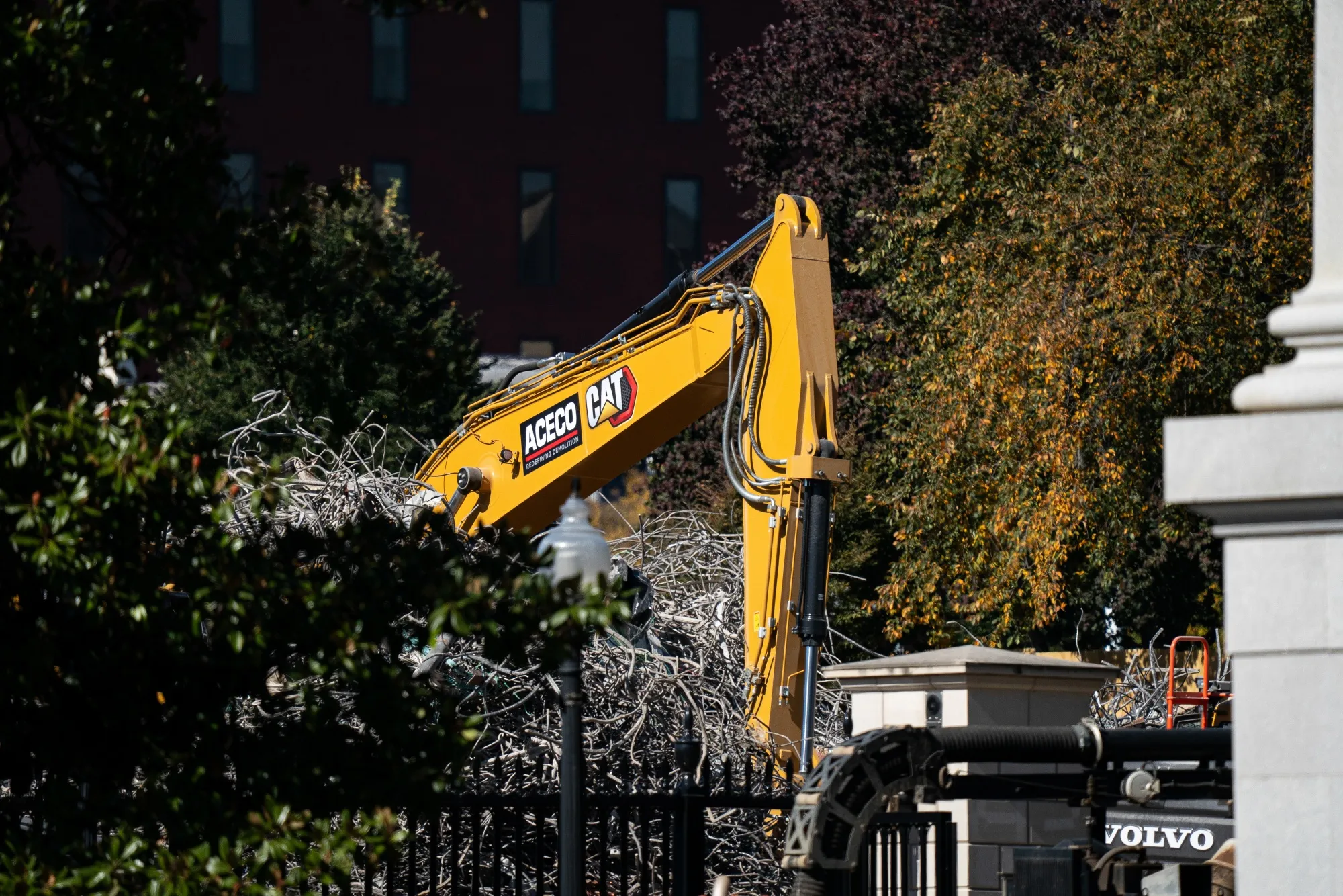 Demolition of the East Wing of the White House in Washington on&nbsp;Oct. 23, 2025.&nbsp;