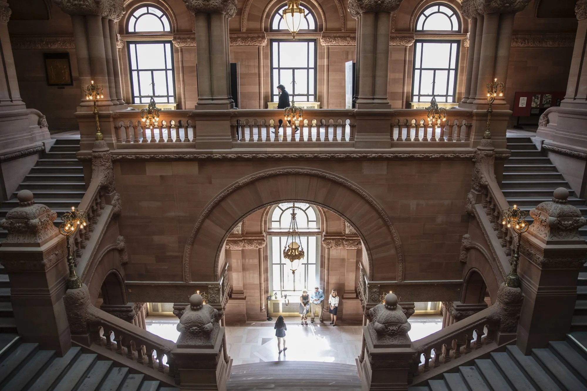 The New York State Capitol building in Albany, New York.