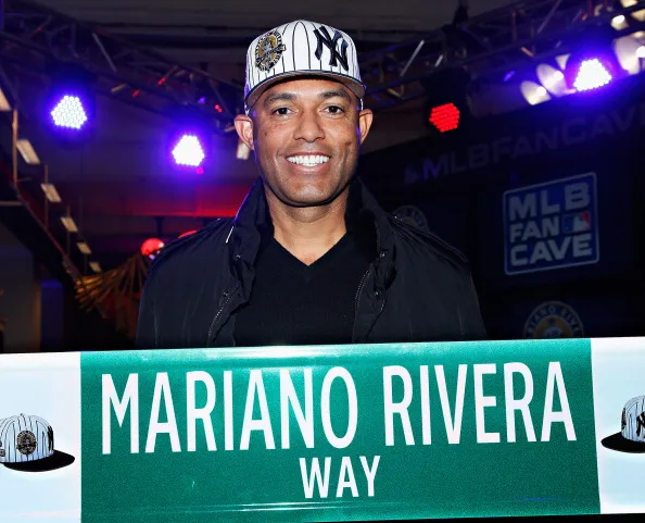 I led the Yanks to five World Series wins, and all I got was this lousy street sign. Photographer:&nbsp;Cindy Ord/Getty Images