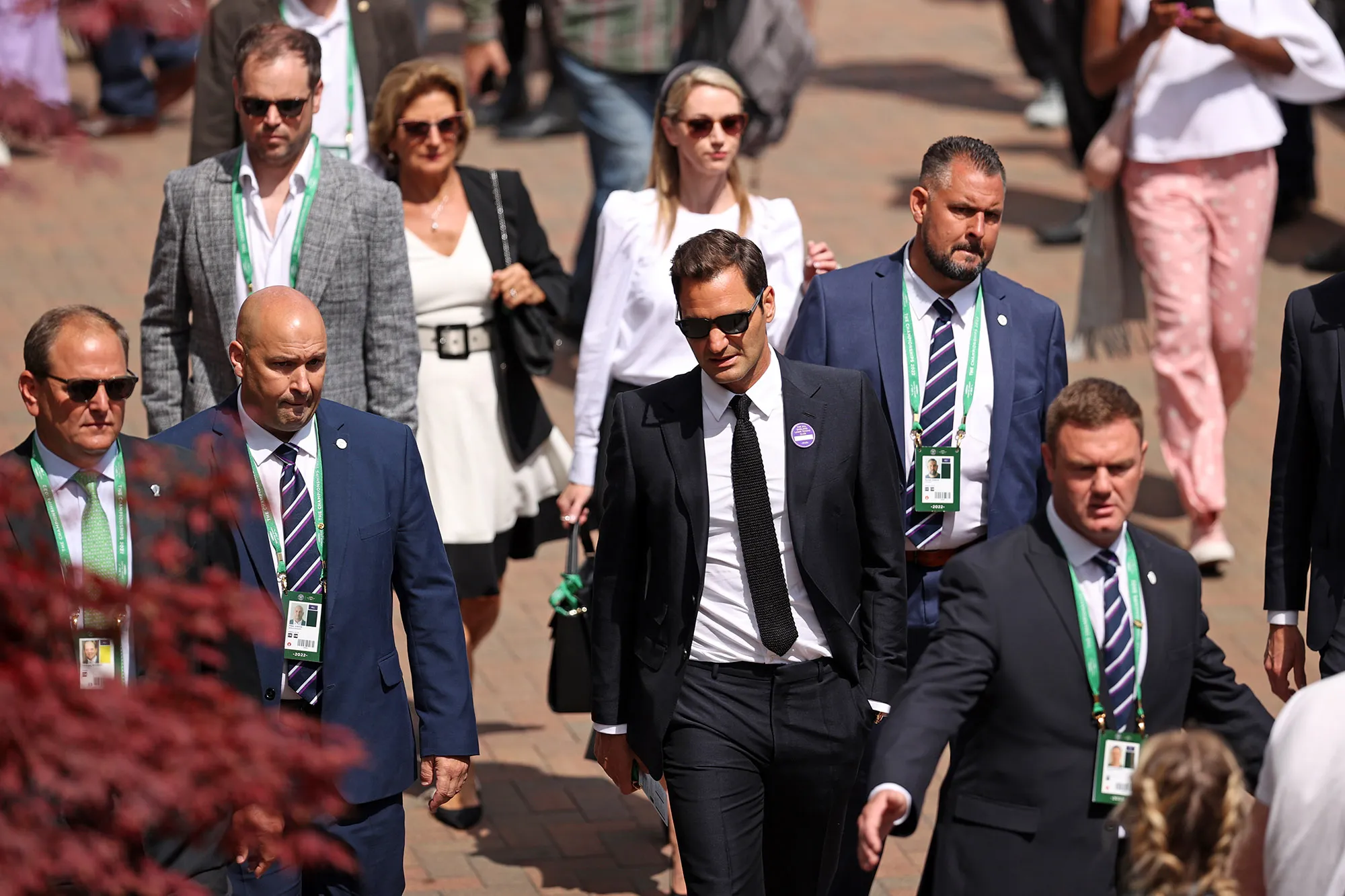 Roger Federer&nbsp;arrives on day seven of The Championships Wimbledon 2002, on July 3.