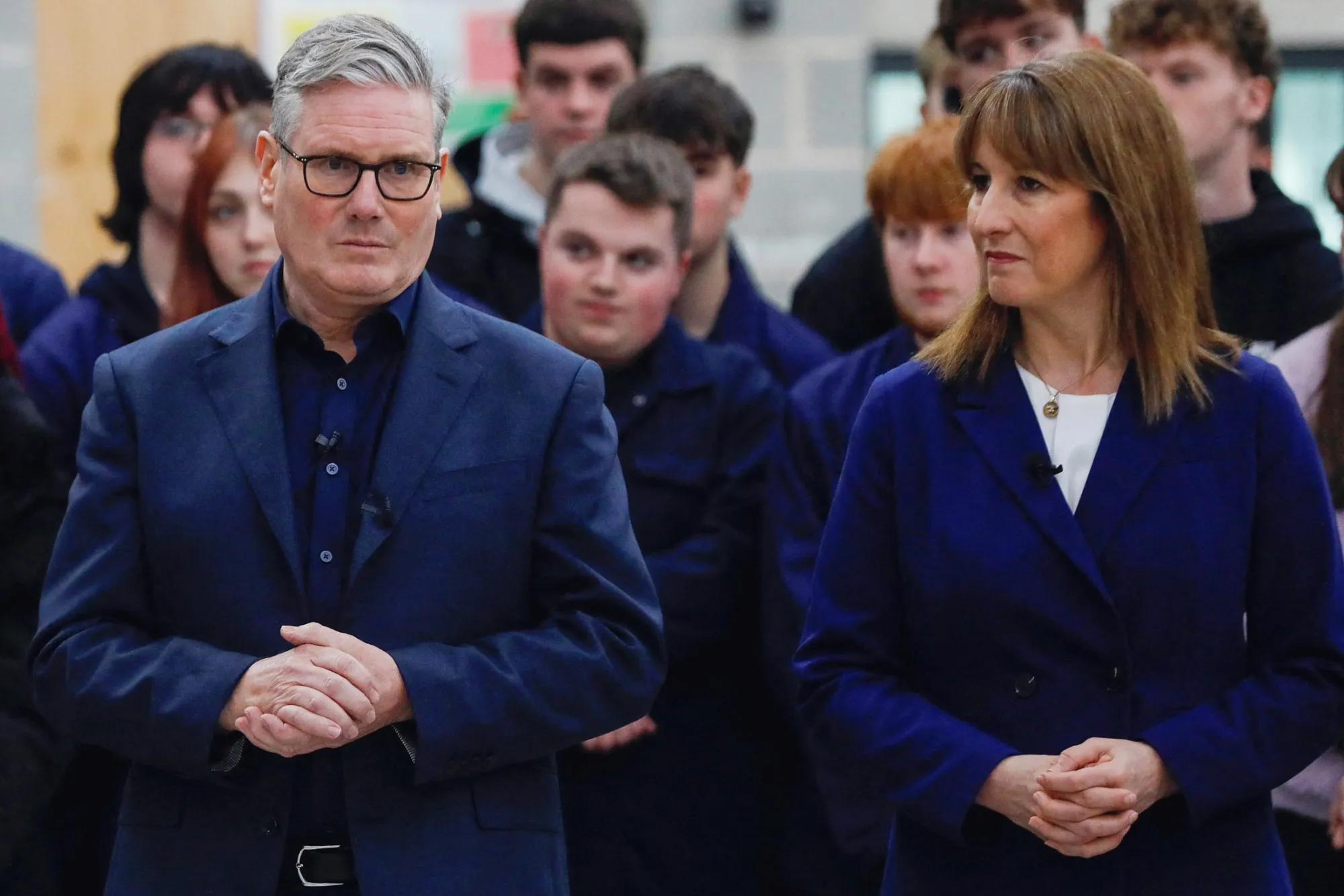 Keir Starmer and Rachel Reeves in Wales, on Nov. 13.