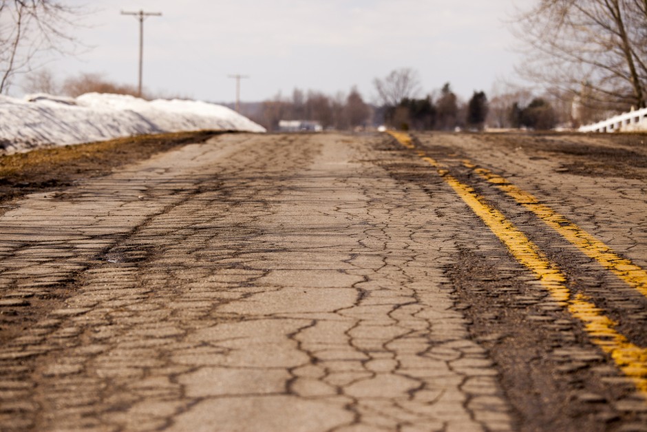 Michigan potholes abound after a particularly brutal winter.