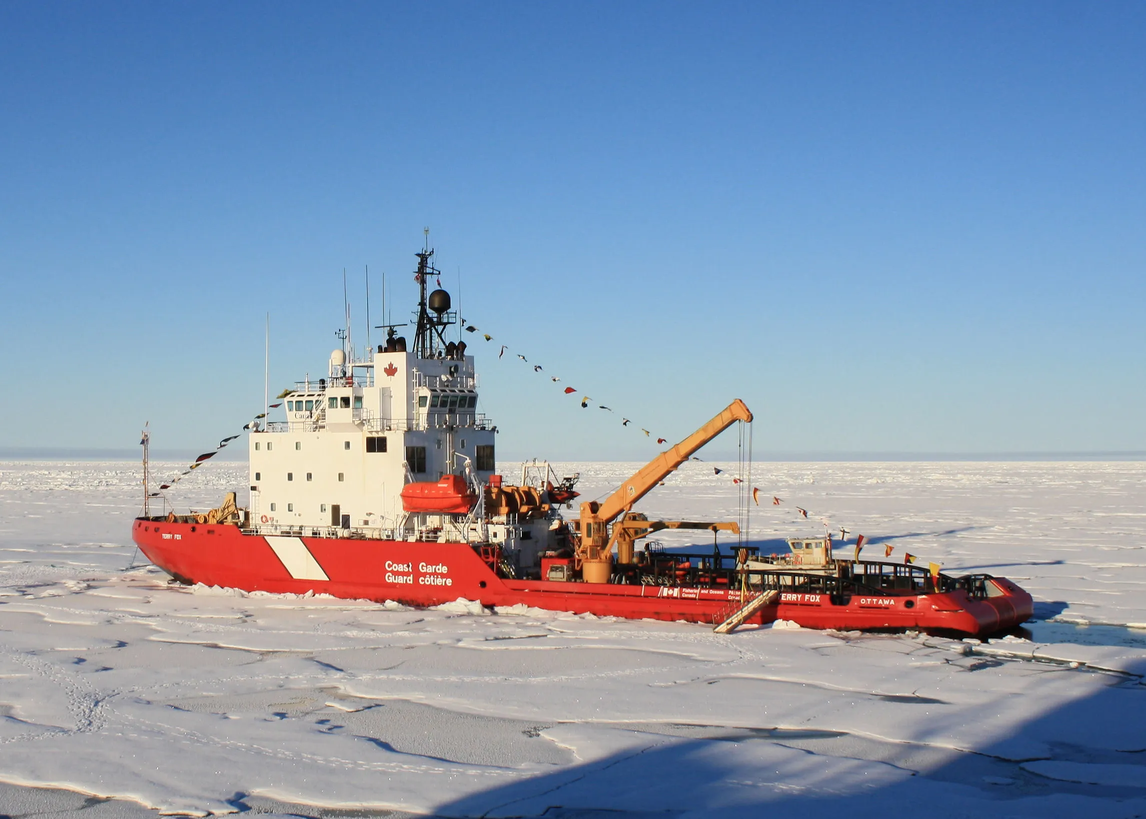 The CCGS Terry Fox, a heavy icebreaker in the Canadian Coast Guard's current fleet.
