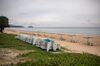 A deserted Karon Beach in Phuket, on Dec. 20.