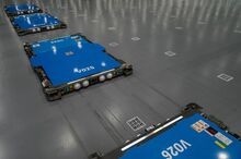 Automated Guided Vehicles take direction from QR codes fixed to the production floor.